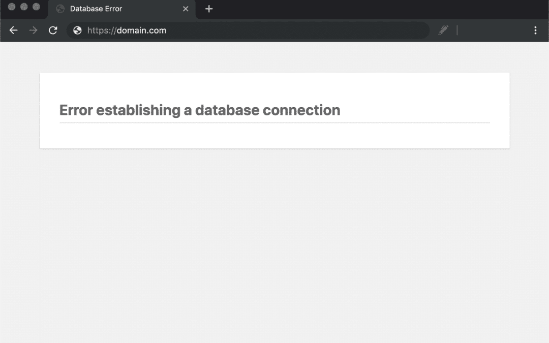 Fix Database Connection Errors in WordPres